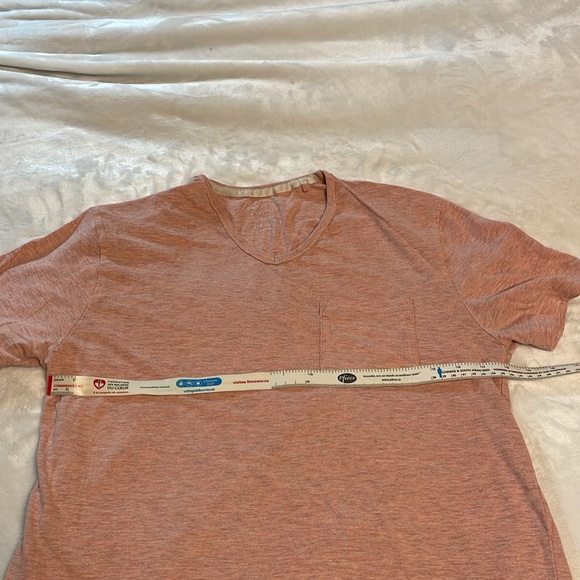 Men’s Demin and Flower, pink v-neck tshirt - Picture 10 of 11